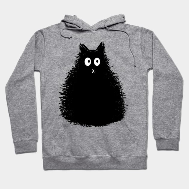 Cute Black Cat Cat Fat Cat Lover Hoodie by jordanfaulkner02